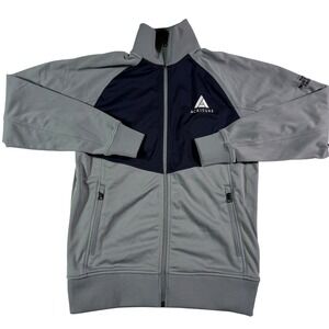 The North Face Mens Grey Navy Full Zip Track Jacket Acrisure Logo Small NF0A3SEW
